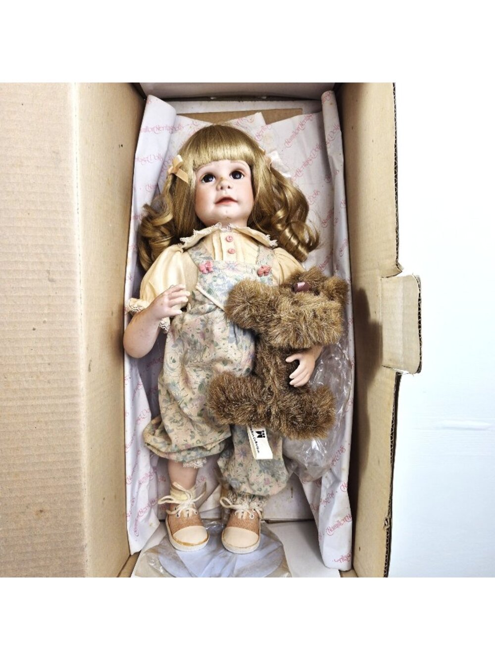 Jennifer Porcelain Doll Jane Zidjunas Hamilton Collection Heritage Dolls COA